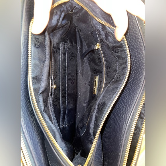 Tory Burch Navy Thea Triple-Zip Satchel - Picture 11 of 15